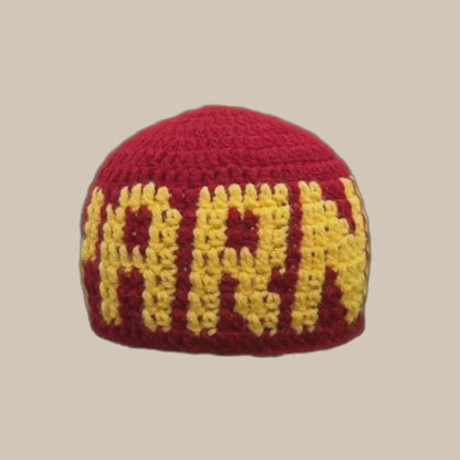 YARND Burgundy x Yellow Beanie