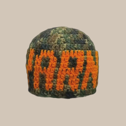 YARND Camo x Orange Beanie